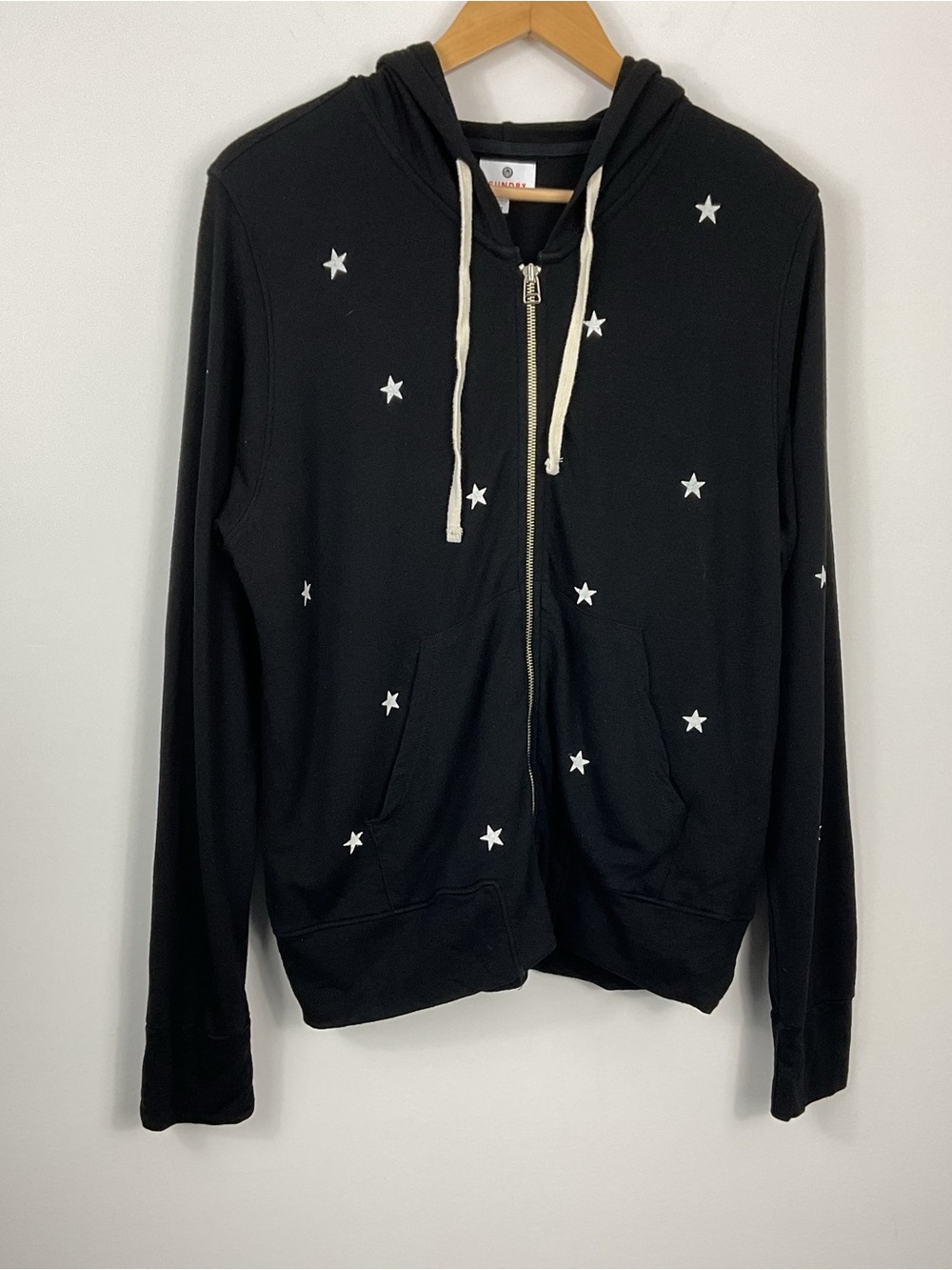 Sundry Little Stars Zip Hoodie Womens Size 3/L